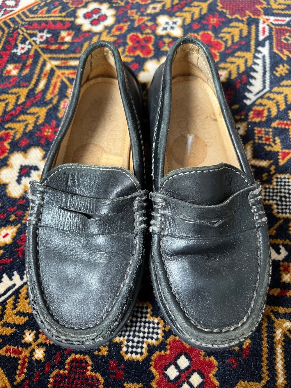 Black Leather Penny Loafers - boy’ Classic Slip-On